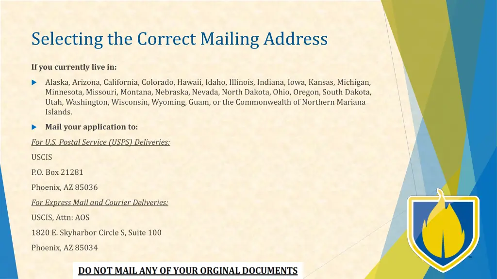 selecting the correct mailing address 1