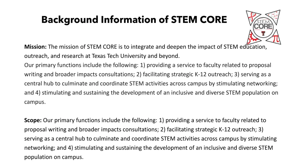 background information of stem core