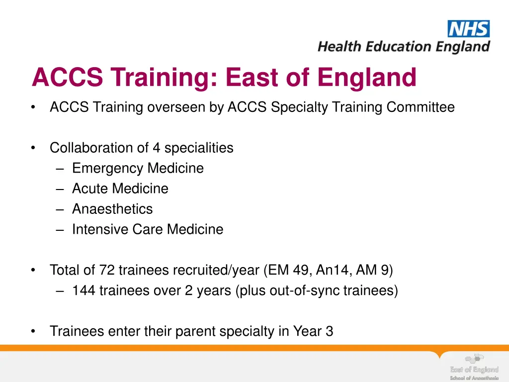 accs training east of england