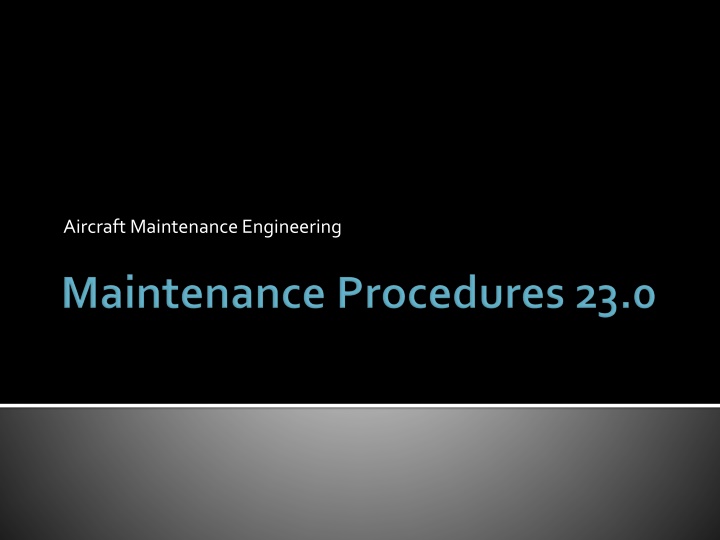 aircraft maintenance engineering