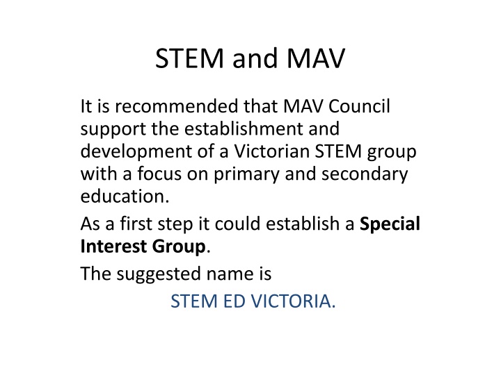 stem and mav