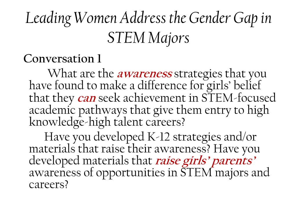 leading women address the gender gap in stem 3