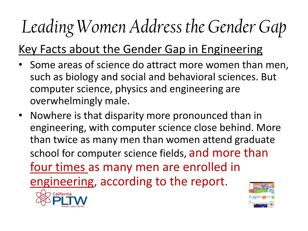 leading women address the gender gap key facts