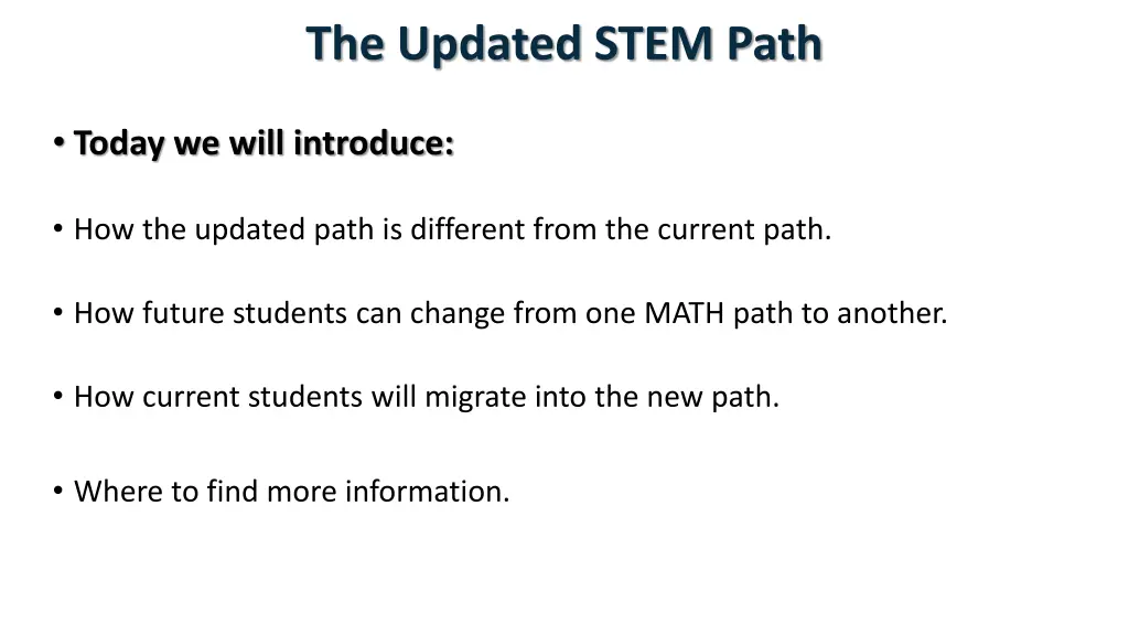 the updated stem path