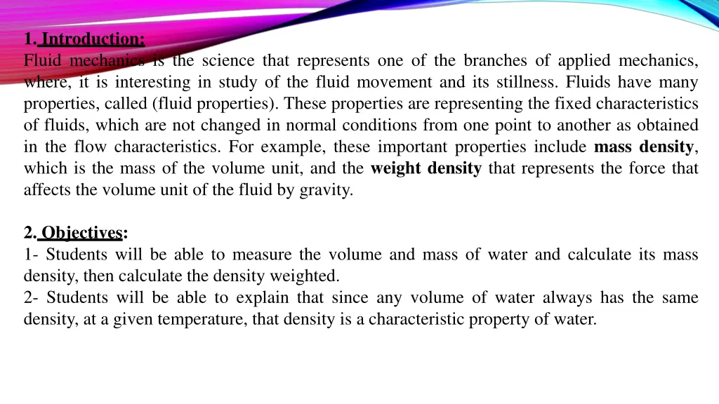 1 introduction fluid mechanics is the science