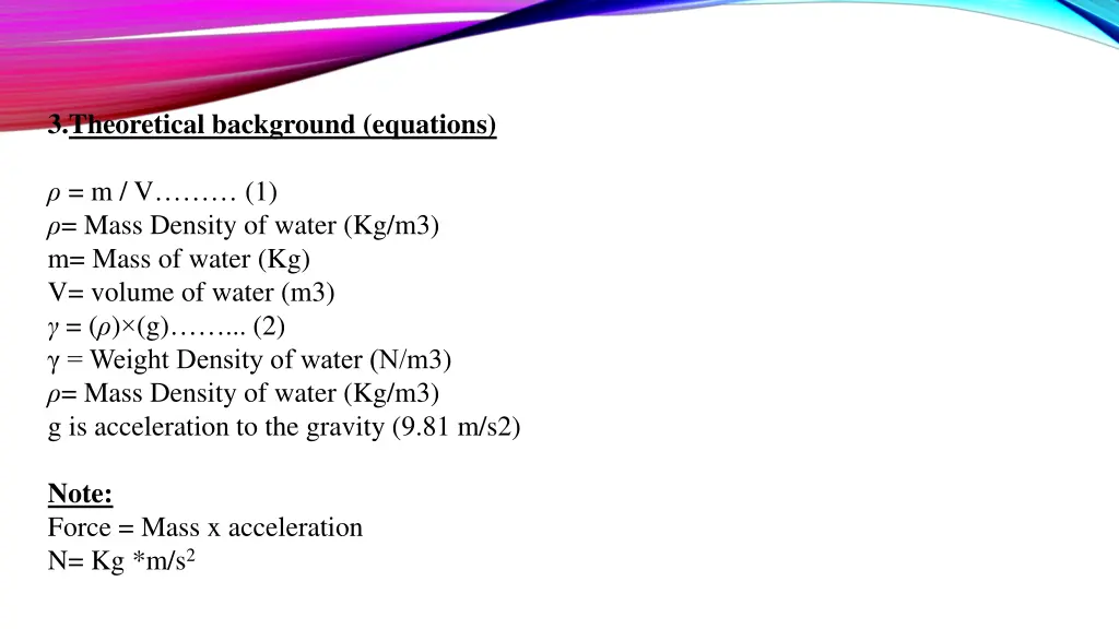 3 theoretical background equations