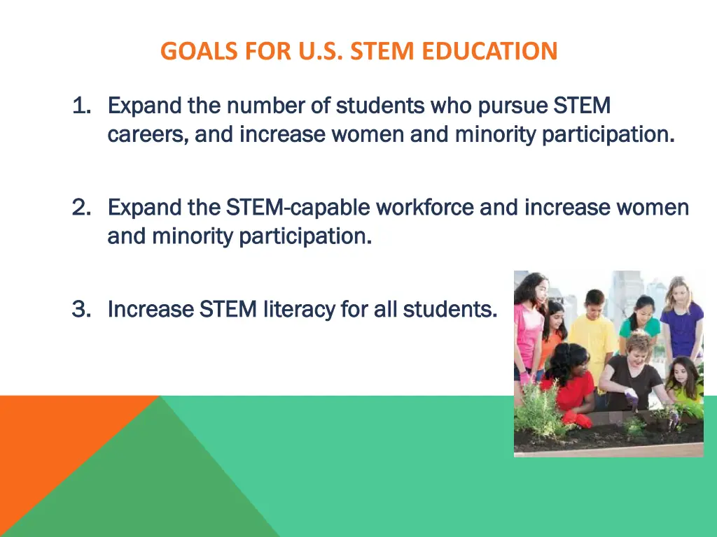 goals for u s stem education