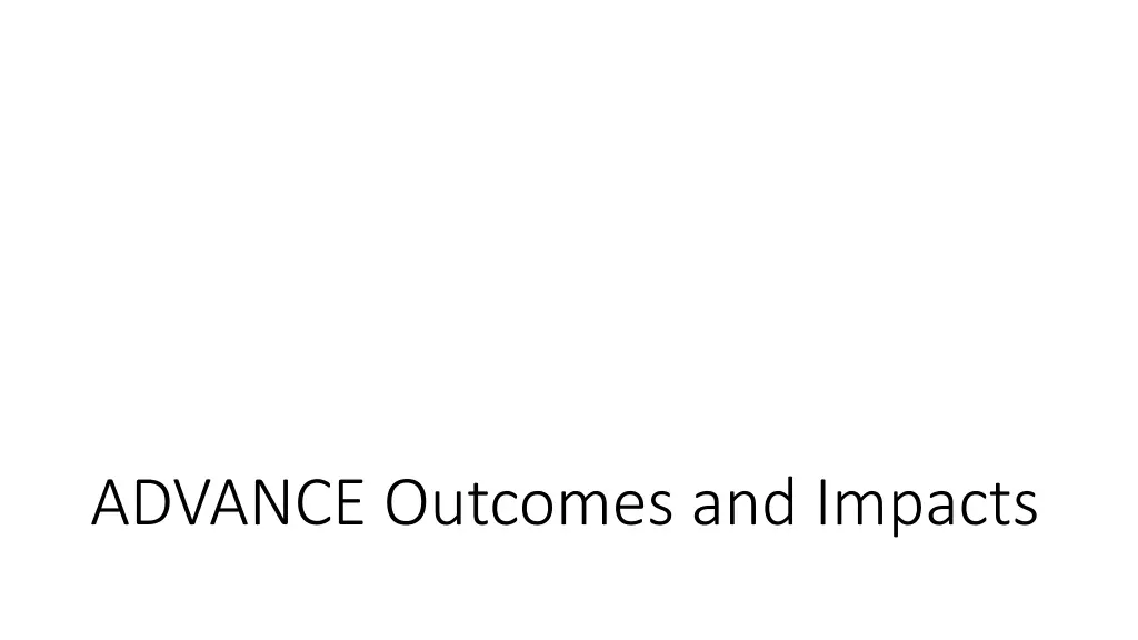 advance outcomes and impacts