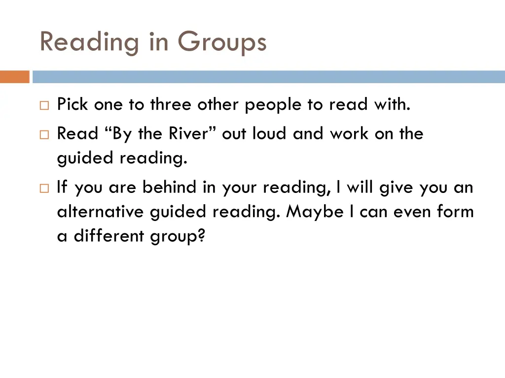 reading in groups