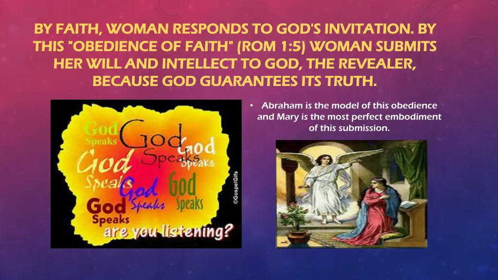 by faith woman responds to god s invitation