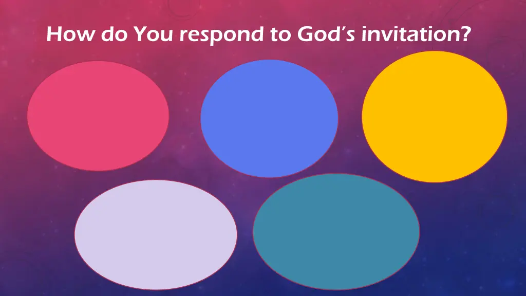 how do you respond to god s invitation