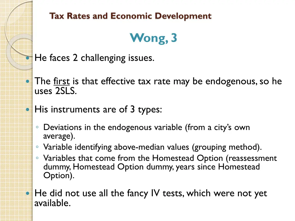 tax rates and economic development 10