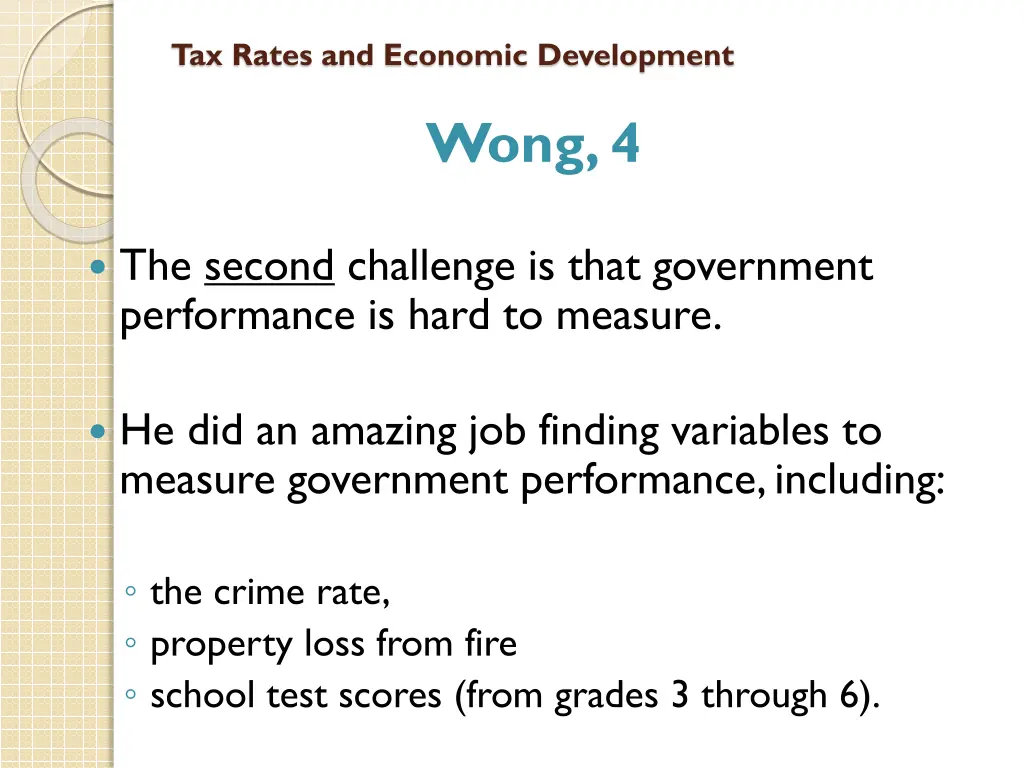 tax rates and economic development 11