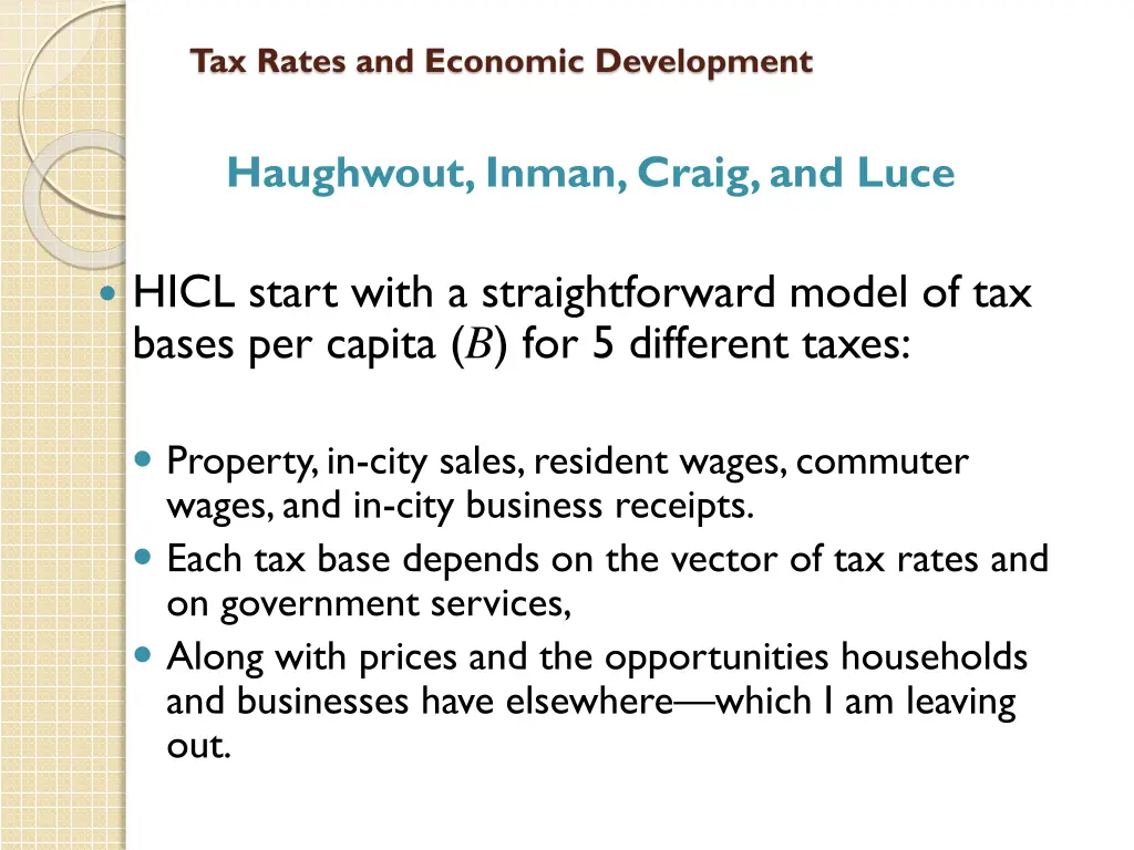 tax rates and economic development 16