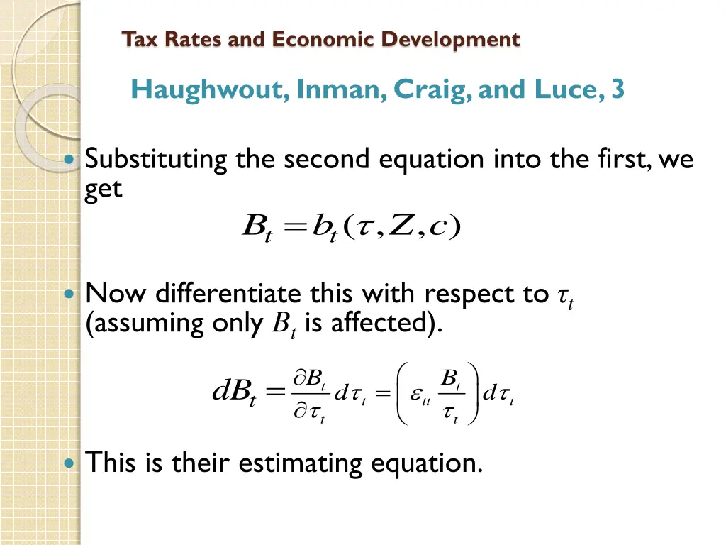 tax rates and economic development 18