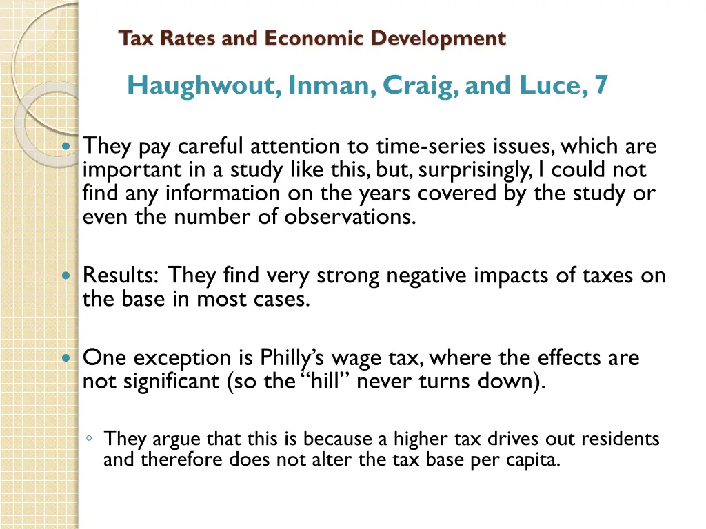 tax rates and economic development 22