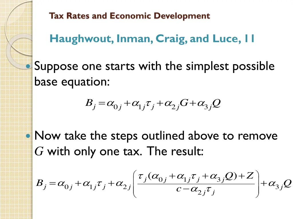 tax rates and economic development 26