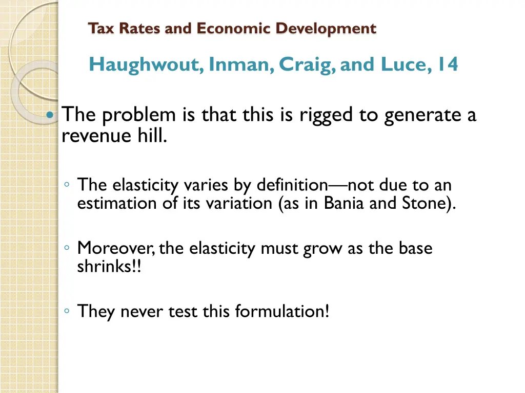 tax rates and economic development 29