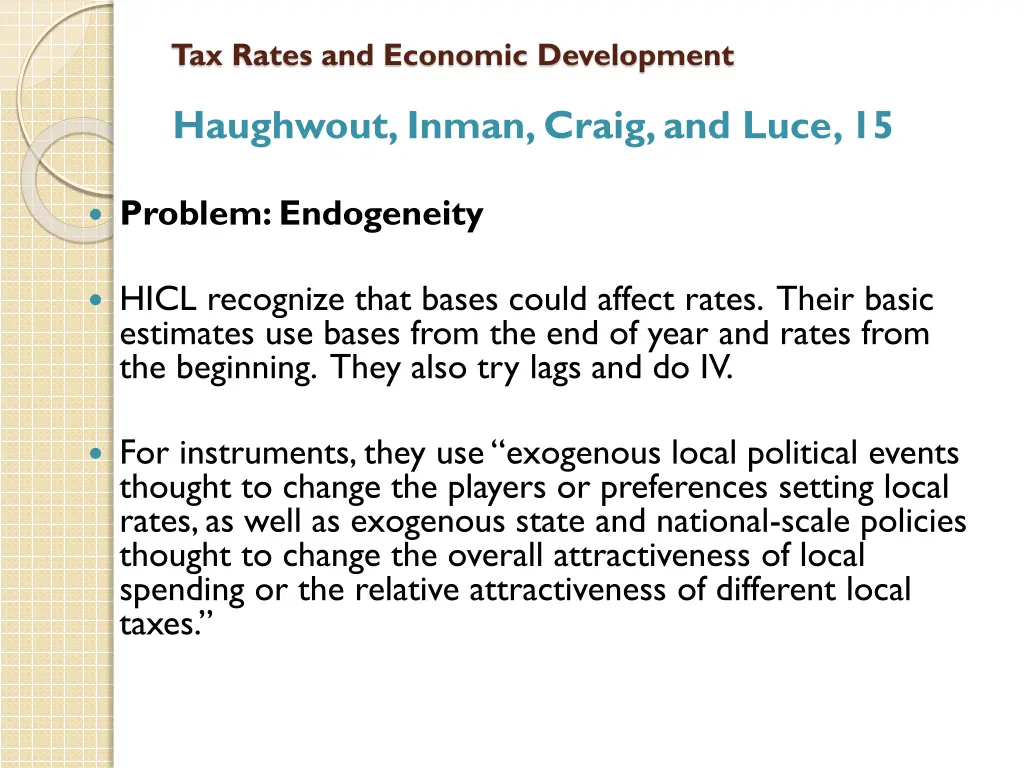 tax rates and economic development 30