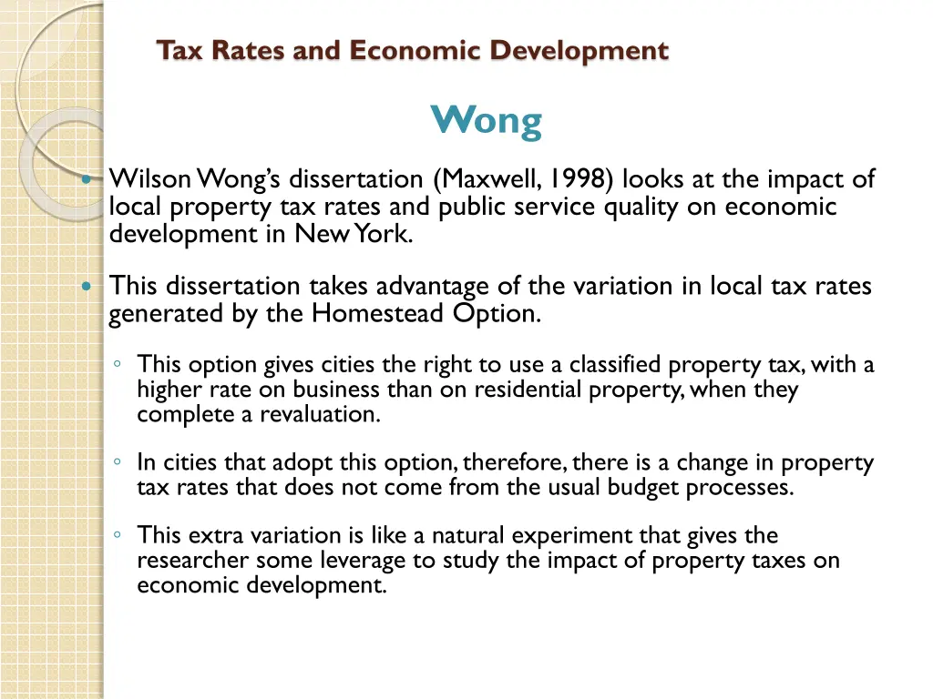 tax rates and economic development 8