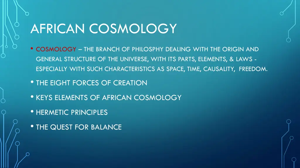 african cosmology