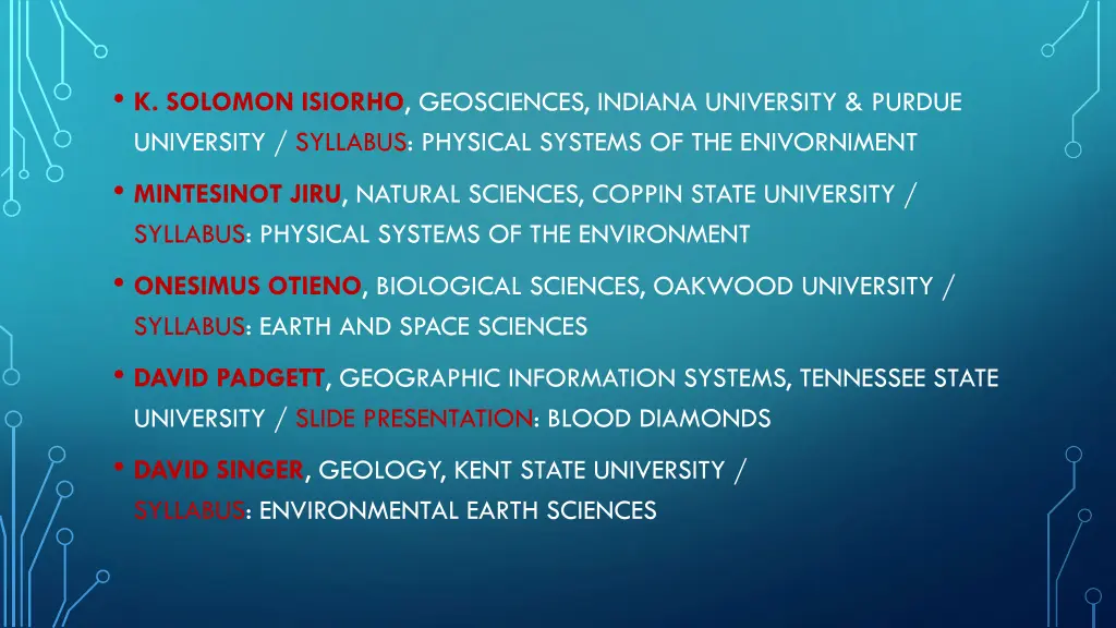 k solomon isiorho geosciences indiana university