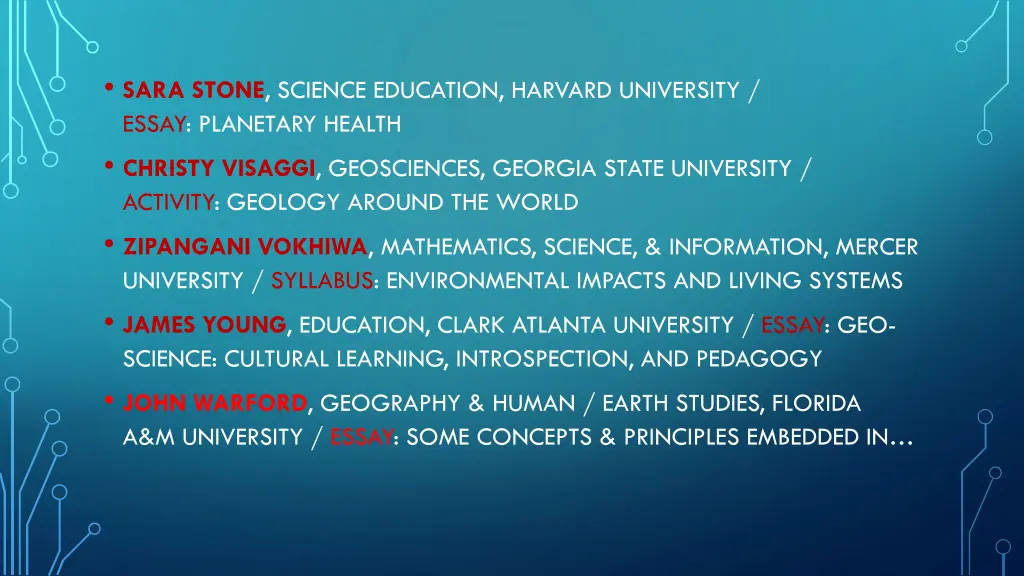 sara stone science education harvard university