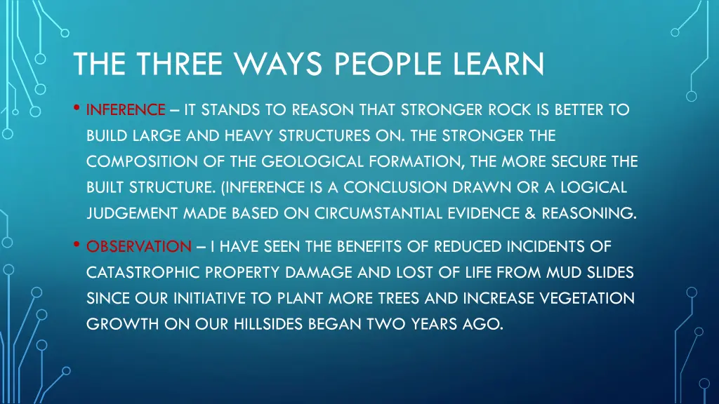 the three ways people learn