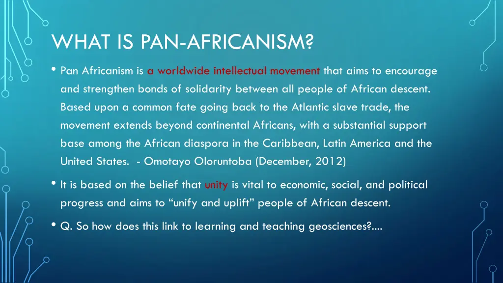 what is pan africanism pan africanism