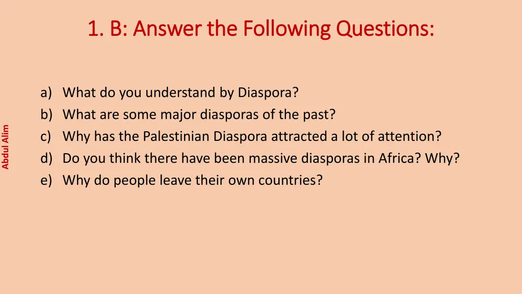 1 1 b answer the following questions b answer