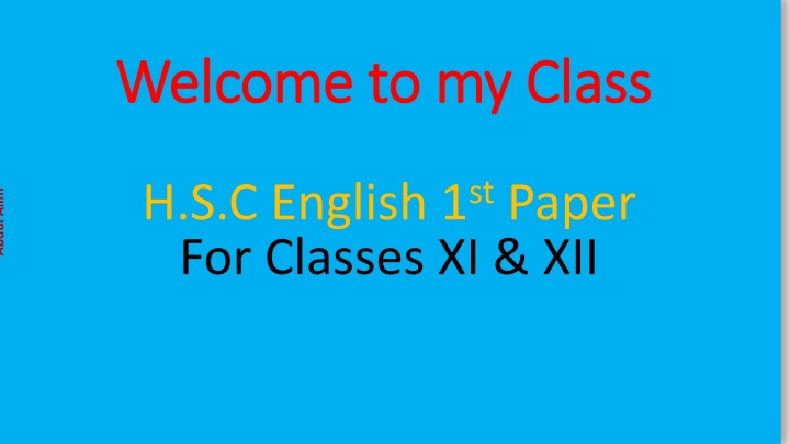 welcome to my class welcome to my class