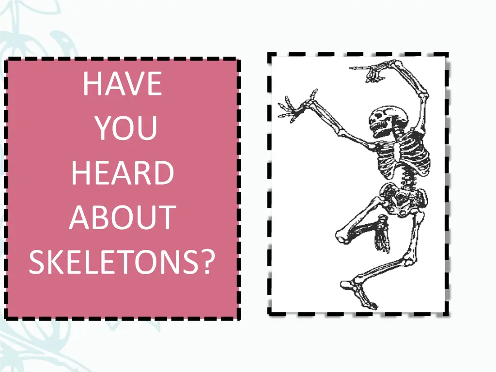 have you heard about skeletons