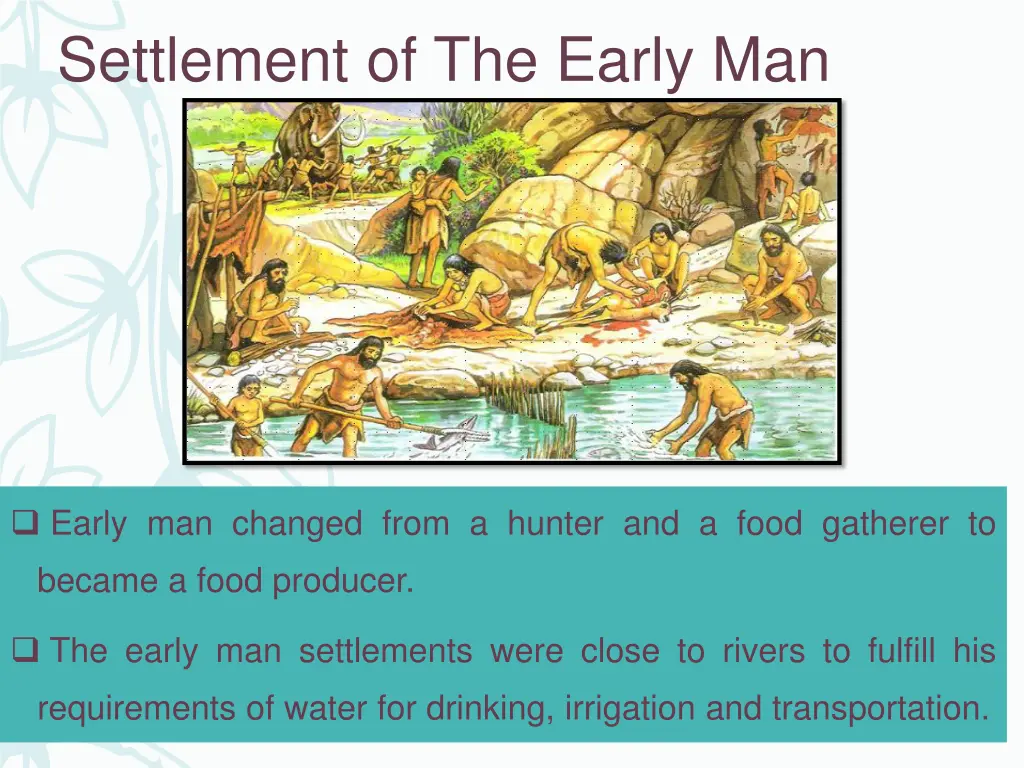 settlement of the early man