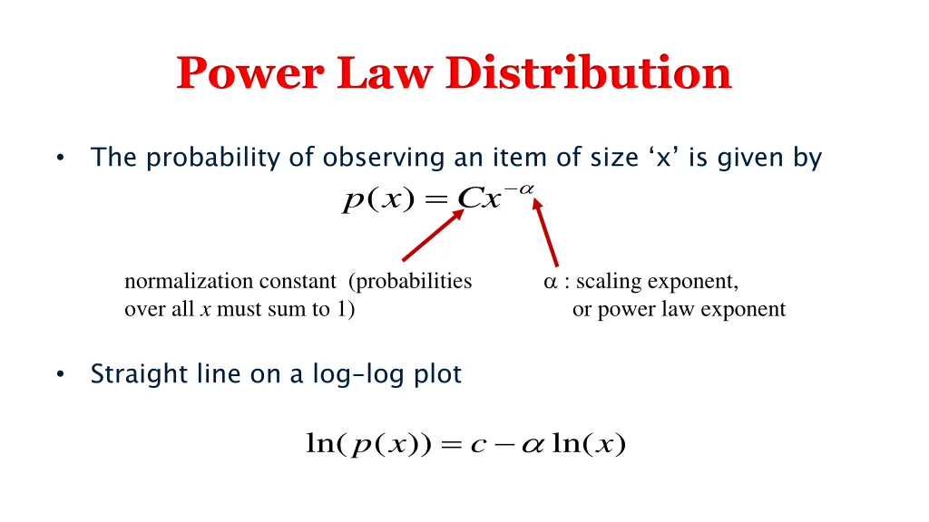 power law distribution 1