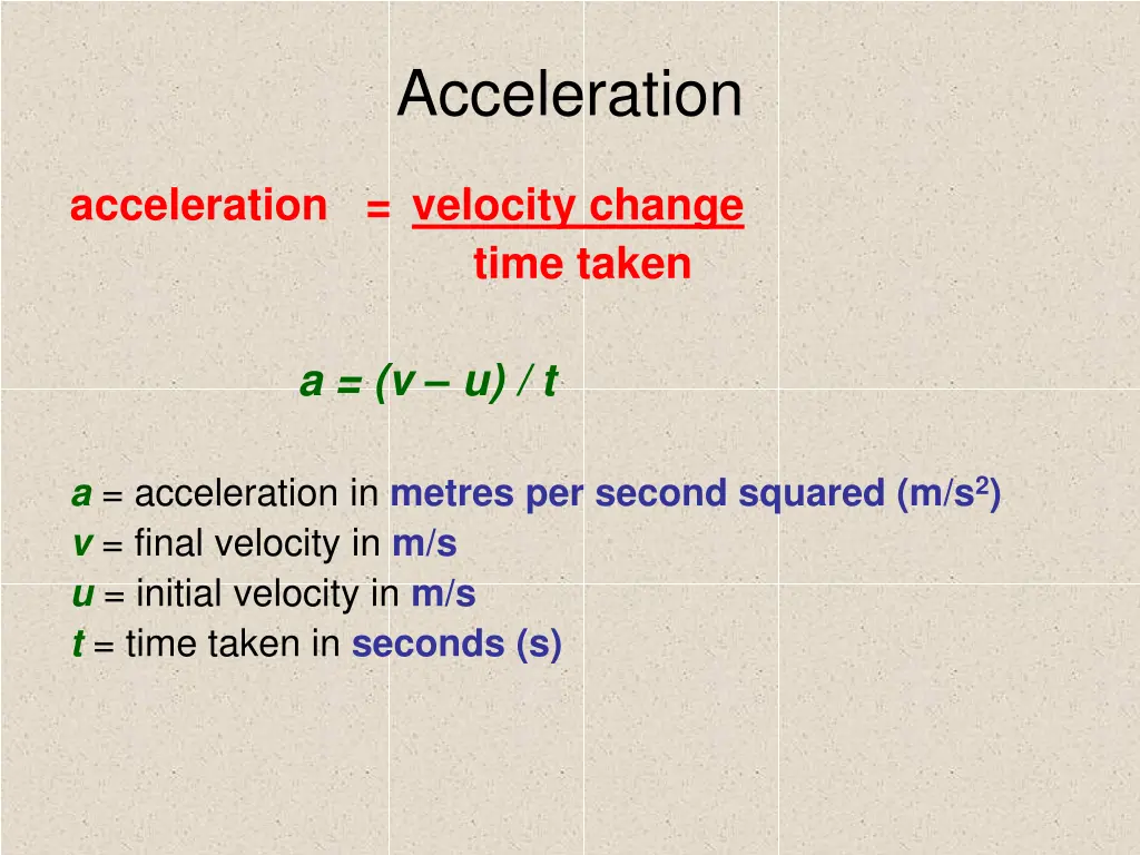 acceleration