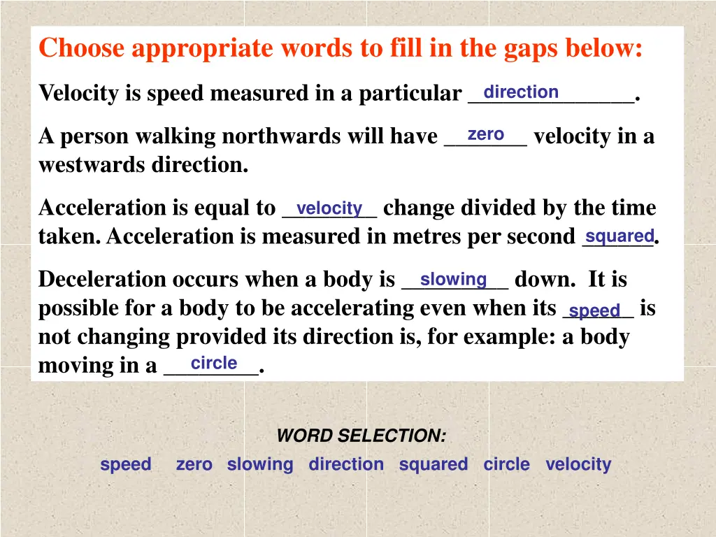 choose appropriate words to fill in the gaps below 3