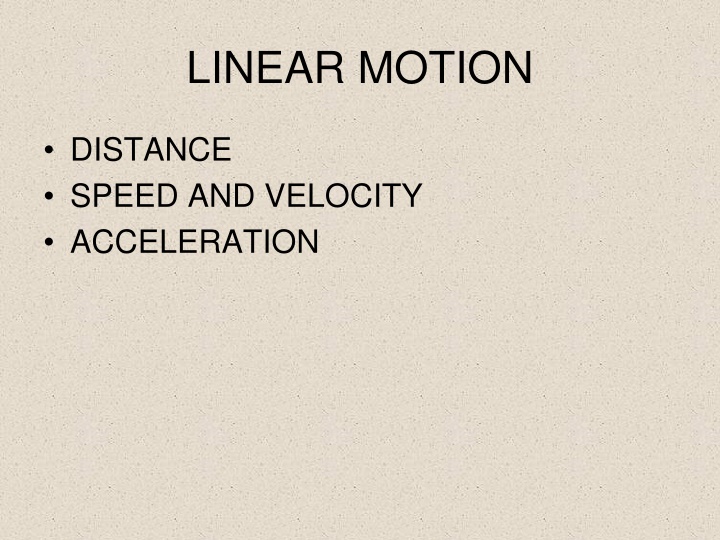 linear motion