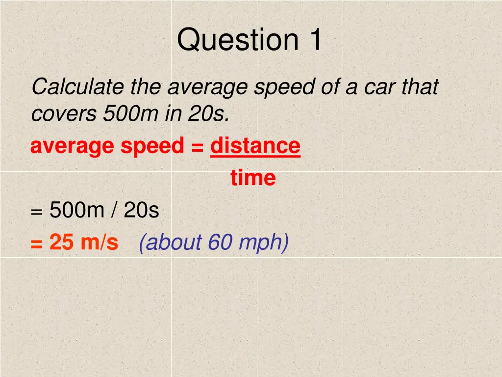 question 1