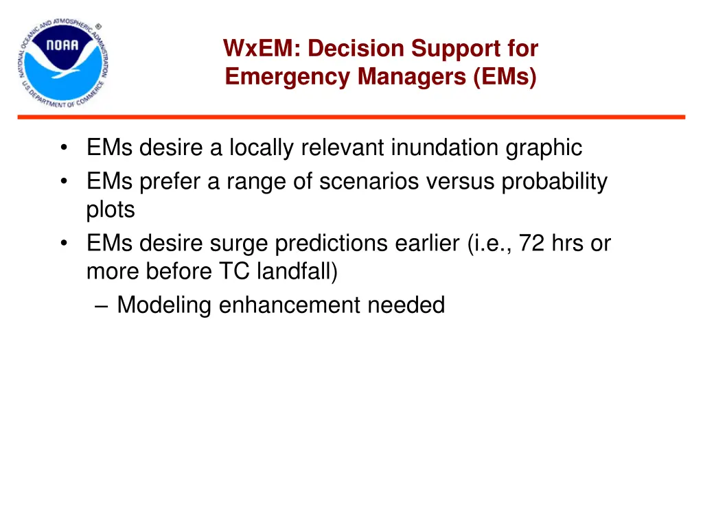 wxem decision support for emergency managers ems