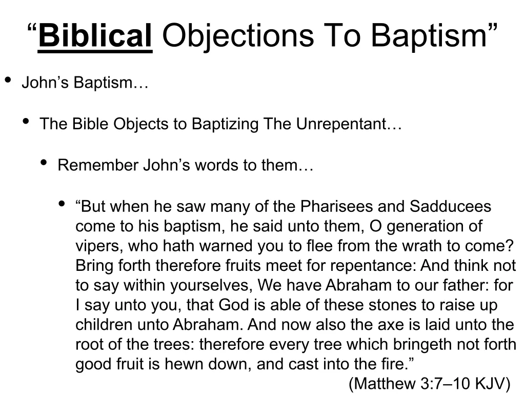 biblical objections to baptism 3