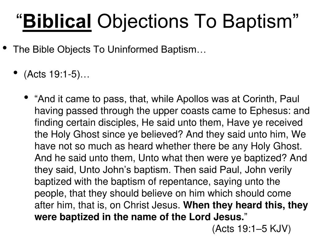 biblical objections to baptism 5