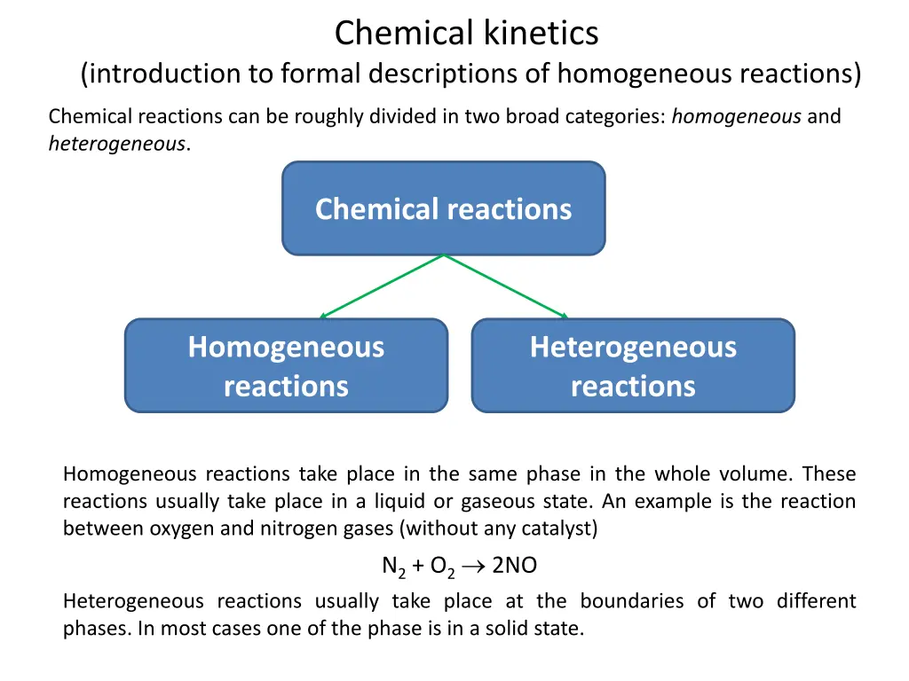 chemical kinetics