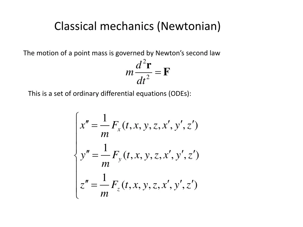 classical mechanics newtonian