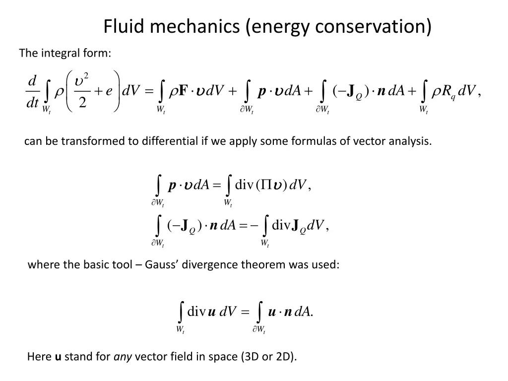 fluid mechanics energy conservation 2