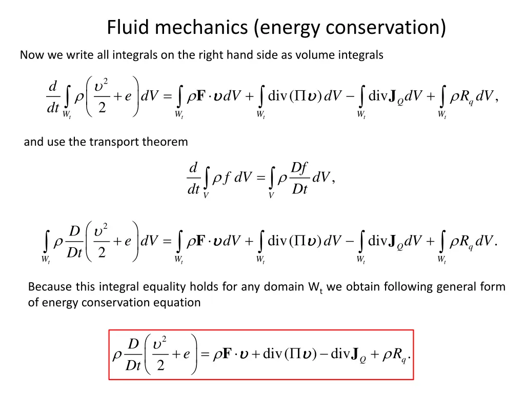 fluid mechanics energy conservation 4