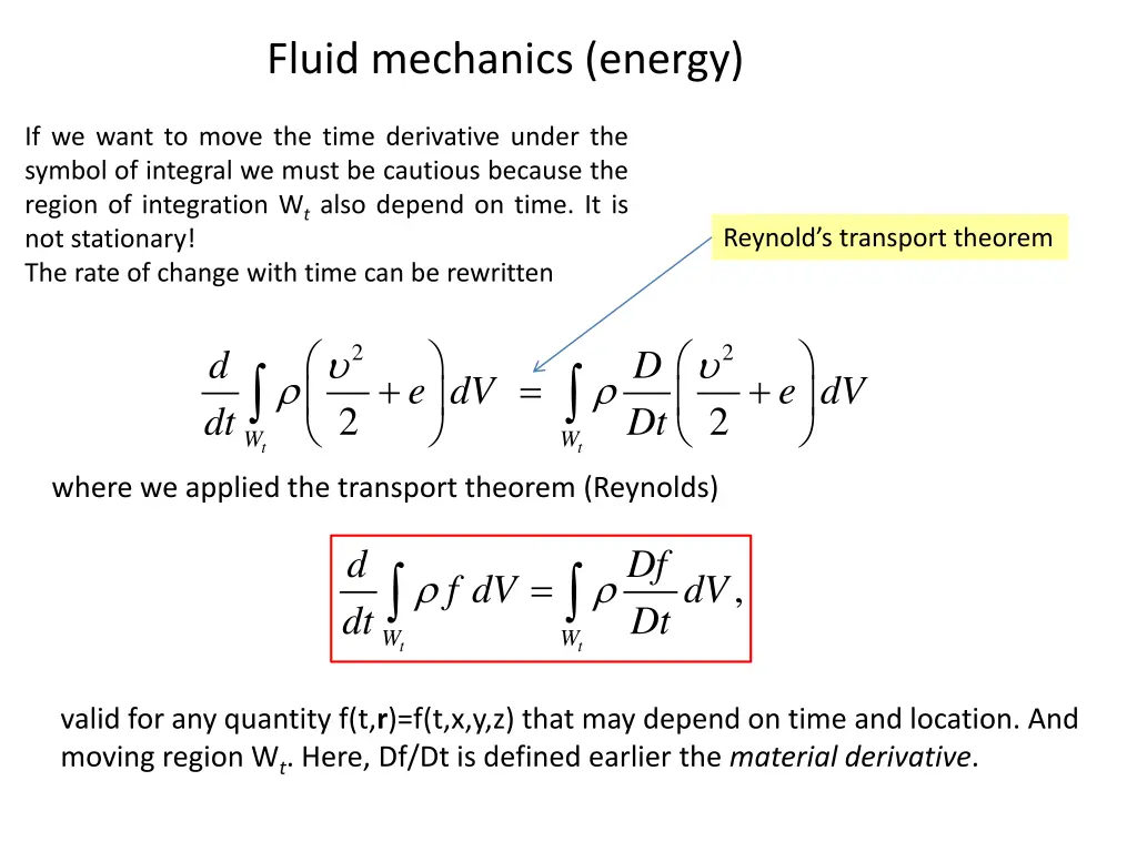 fluid mechanics energy