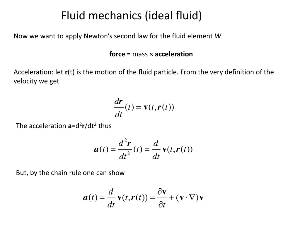 fluid mechanics ideal fluid 1