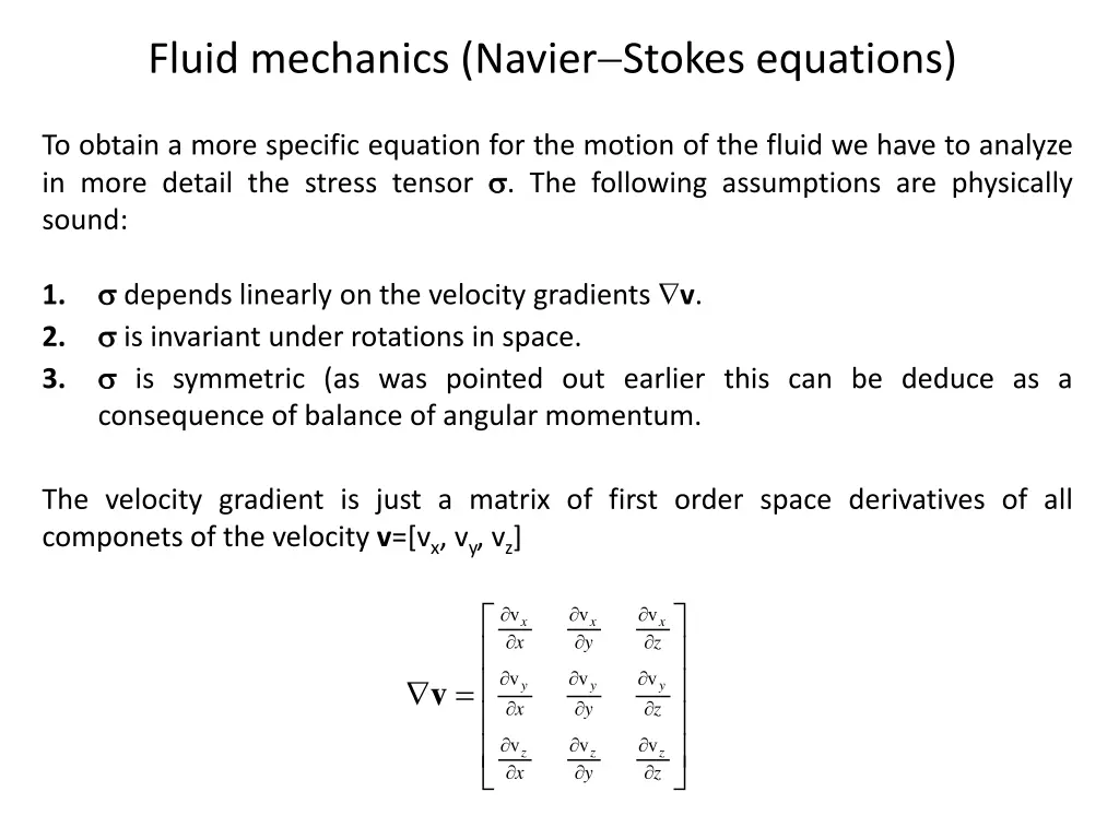 fluid mechanics navier stokes equations 3