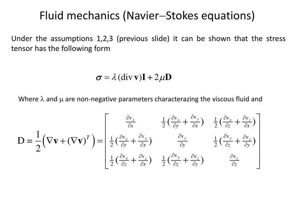 fluid mechanics navier stokes equations 4