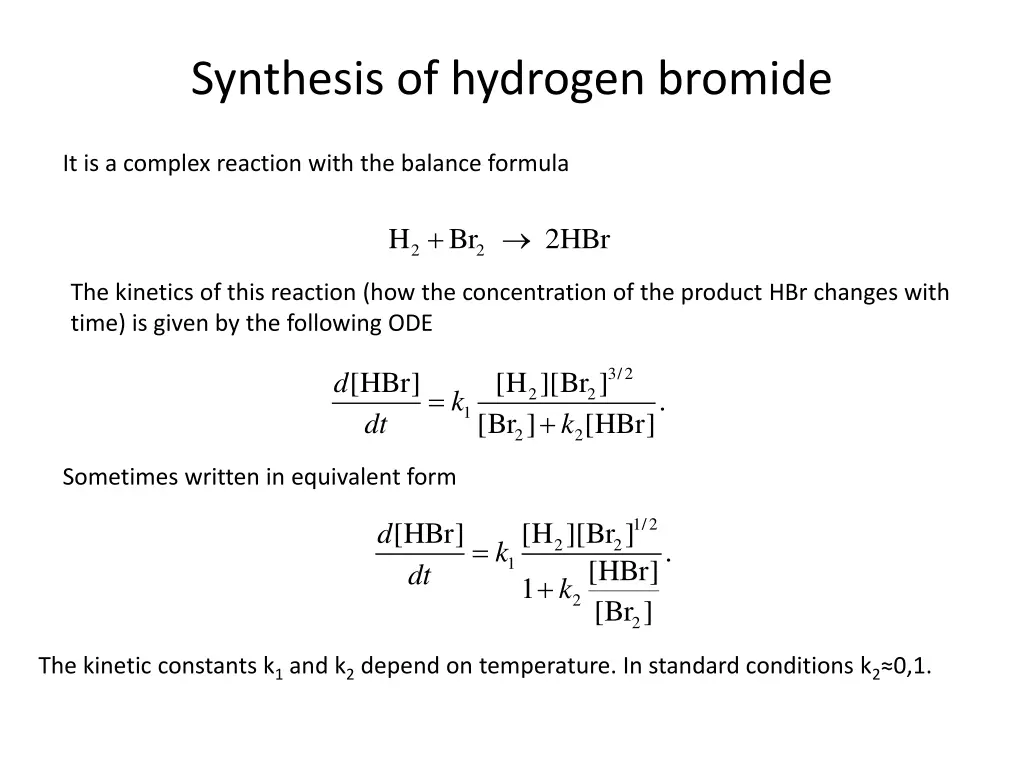 synthesis of hydrogen bromide